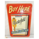 CHESTERFIELD CIGARETTES "BUY HERE" SIGN