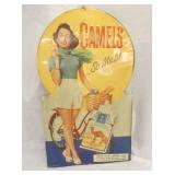 DIE CUT CAMELS SIGN W/ LADY