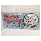 REDDY KILOWATT COOKING CLEAN SIGN