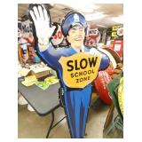 COCA COLA POLICEMAN SIDEWALK CROSSING