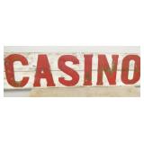 VIEW 2 CLOSEUP MASONITE LETTERS 120X24