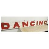 VIEW 2 CLOSEUP MASONITE LETTERS 120X12