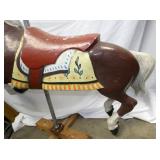 VIEW 9 ORIG. CARVED CAROUSEL HORSE