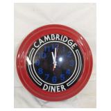 CAMBRIDGE DINER NEON CLOCK