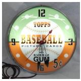 15IN TOPPS BASEBALL LIGHTUP CLOCK
