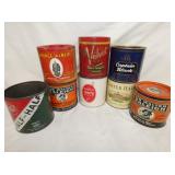 VARIOUS EARLY TOBACCO TINS