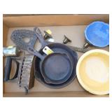 CAST IRON, MIXING BOWLS