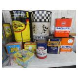 ADVERTISING CANS, BARRELS, ETC