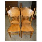 SET 4 MATCHING OAK CHAIRS