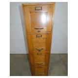 OAK 4 DRAWER FILE CABINET