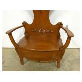 VIEW 3 BASE OAK HALL SEAT