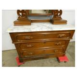 VIEW 3 W/ MARLBE TOP WALNUT DRESSER