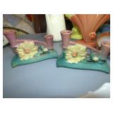 #1153 ROSEVILLE CANDLE HOLDERS
