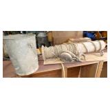 EARLY WELL PULLY AND BUCKET