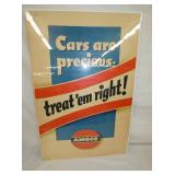 OLD STOCK AMOCO WINDOW SIGN