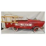 VIEW 3 OTHERSIDE FIRE TRUCK PEDAL CAR