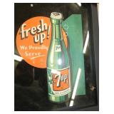 DIE CUT FRESH UP 7UP CARDBOARD