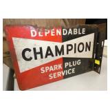 CHAMPION SPARKPLUG FLANGE SIGN