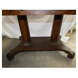 VIEW 3 CLOSEUP OAK LIB. TABLE BASE