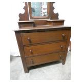 VIEW 3 CLOSEUP BASE CHILDS WALNUT CHEST