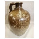 1G. SIGNED EA POE SALT GLAZE JUG