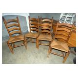 SET 4 LADDER BACK CHAIRS