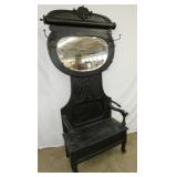 HALL SEAT W/ OVAL BEVELED MIRROR