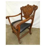 VIEW 4 NICE CARVED PARLOR CHAIR