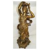 ORNATE CAST LADY STATUE
