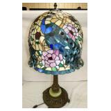 LG PEACOCK PATTERN PARLOR LAMP