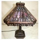 STAINED GLASS PARLOR LAMP