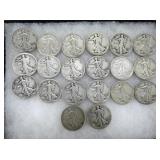 (20) SILVER WALKING QUARTERS