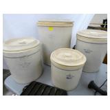 VIEW 2 CLOSEUP CROCKS W/ LIDS