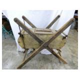 EARLY WOODEN CADDLE CHURN