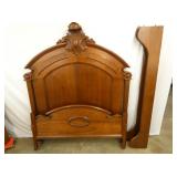 VICTORIAN WALNUT BED W/ RAILS