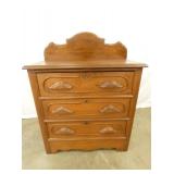 WALNUT 3 DRAWER WASHSTAND