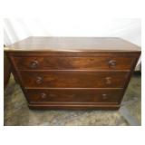 WALNUT 3 DRAWER CHEST