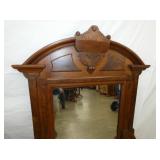 VIEW 2 CLOSEUP TOP WALNUT MIRROR