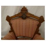 VIEW 3 CLOSEUP WALNUT PARLOR CHAIR