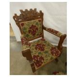 VIEW 2 CLOSEUP WALNUT ARM CHAIR