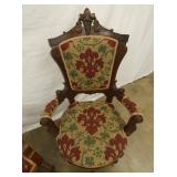 VIEW 3 CLOSEUP WALNUT HIP CHAIR