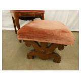 VIEW 2 CLOSEUP WALNUT STOOL