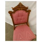 VIEW 3 CLOSEUP WALNUT PARLOR CHAIR