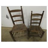 PRIM. LADDER BACK CHAIRS