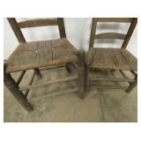 VIEW 2 CLOSEUP CANE BOTTOM EARLY CHAIRS