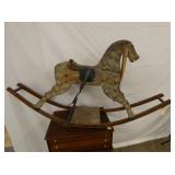 EARLY WOODEN ROCKING HORSE