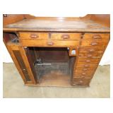 VIEW 2 CLOSEUP OAK DESK