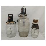 EARLY GLASS ELECTRIC BUTTER CHURNS