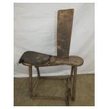 PRIMITIVE WOODEN LEATHER VICE