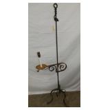 57IN WROUGHT IRON FLOOR LAMP